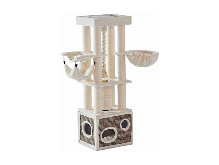 Kratzbaum NOBBY Kratzbaum Lilian cream , beige (natur), B:60cm H:185cm T:50cm, Sisal, Kratzbäume, Kratzbaum