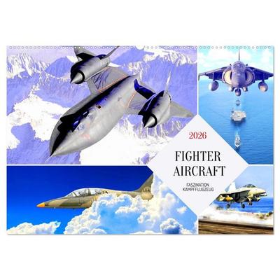 Fighter aircraft. Faszination Kampfflugzeug (Wandkalender 2026 DIN A2 quer), CALVENDO Monatskalender