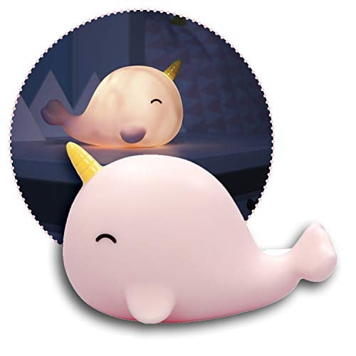 Reer Lumilu Sea Life Narwhal LED Nachtlampje, Roze