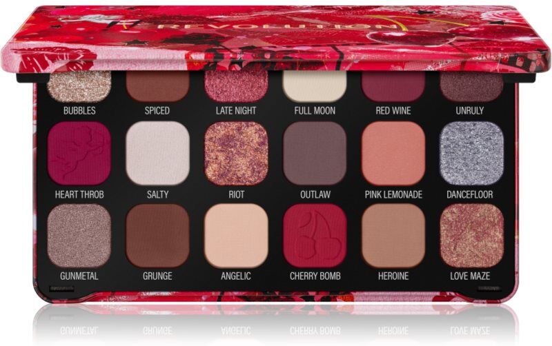 Revolution Forever Flawless eyeshadow palette shade Cherry Rebel 18x1.1 g