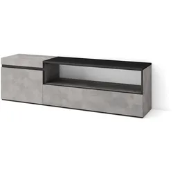 LOWBOARD, Zementgrau, 150/35/45cm