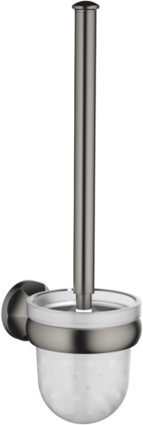 Dornbracht Madison WC-Bürstengarnitur 83900361-99 Wandmodell, Glaseinsatz Kristallglas, matt, Dark Platinum matt