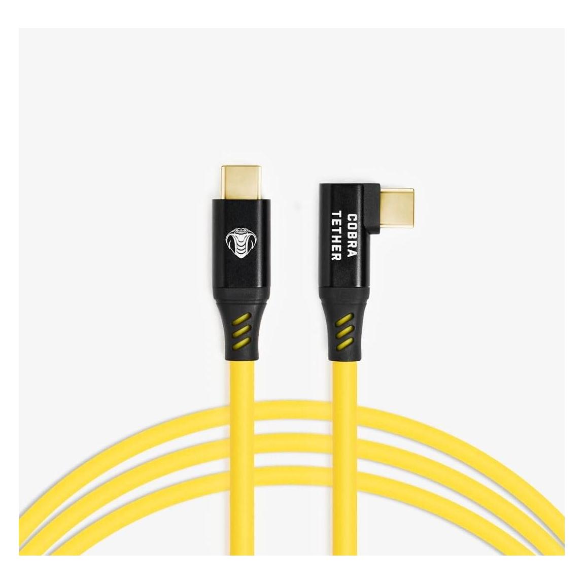 Cobra CobraTether USB-C Cable 10m Srtaight to 90 Ÿellow (10 m, USB 2.0) (A1000272)