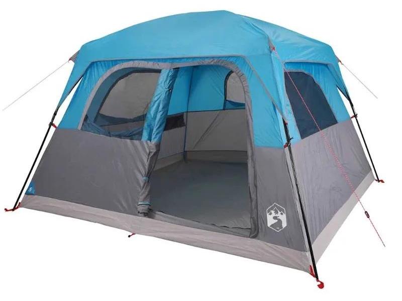 Familienzelt Camping - Cabin Zelt 6 Personen - Wasserdichtes Polyester - Großes Campingzelt - Armeegrün