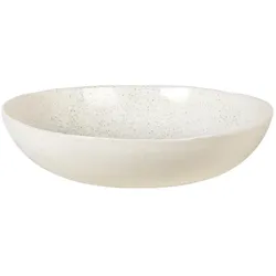 Broste Copenhagen Nordic Salat bowl, Stoneware - Vanilla, Schüssel + Schale, Weiss, Beige