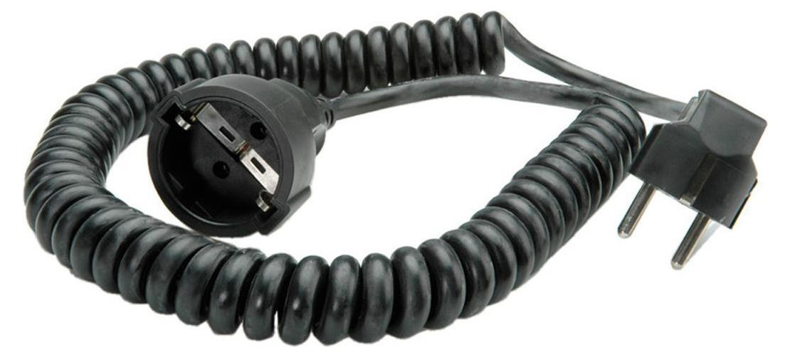 Bachmann aansluitkabel zwart H05VV-F 3G1,5mm² CEE7/7 lengte 0,5m-2m