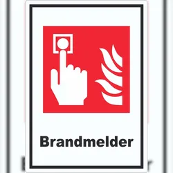 HB-Druck Brandmelder Aufkleber A0 (841x1189mm)