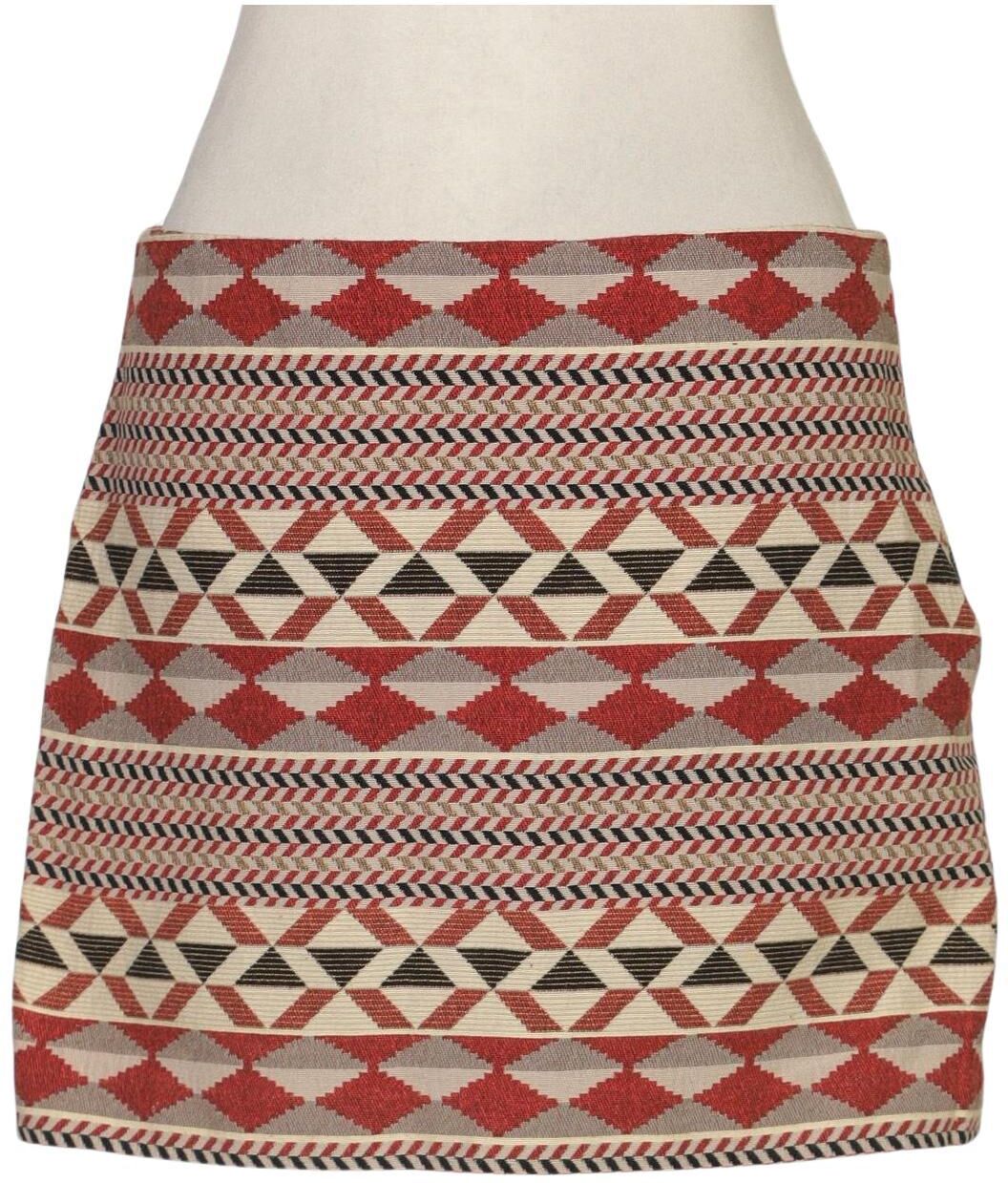 Springfield Damen Rock, Mehrfarbig, Gr. EU 38, Synthetik / Baumwolle - Second Hand