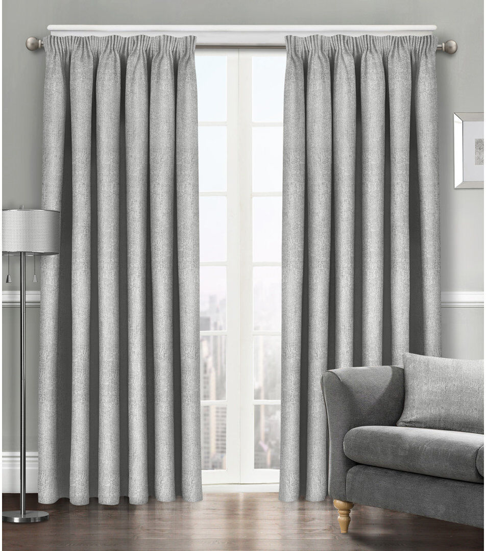 17 Stories Faliha Curtain Silver 66cm Width x 54cm Drop