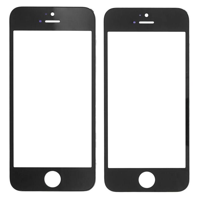 OEM Displayglas + Rahmen für iPhone 5 / 5s schwarz (Apple iPhone 5, Apple iPhone 5s) (25445675)