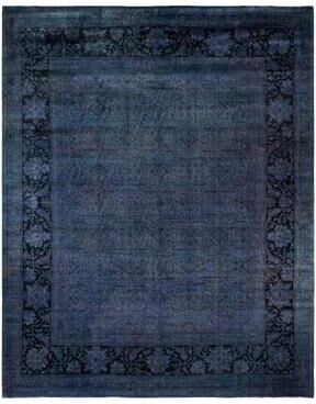 "Overton Handknotted Wool Vintage Inspired Contemporary Overdyed Purple Area Rug - 14' 9"" x 12' 0"""