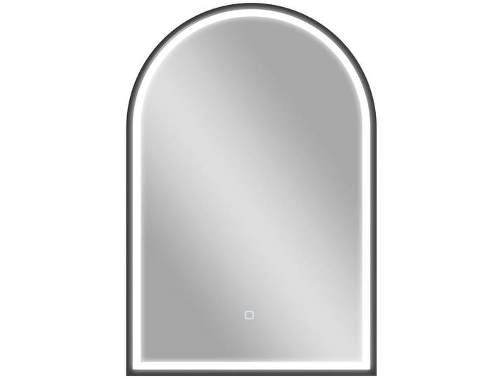 Homcom Badspiegel Aluminiumlegierung, gehärtetes Glas Schwarz, 4x90x60 cm, Badezimmer, Badezimmerspiegel, Badspiegel