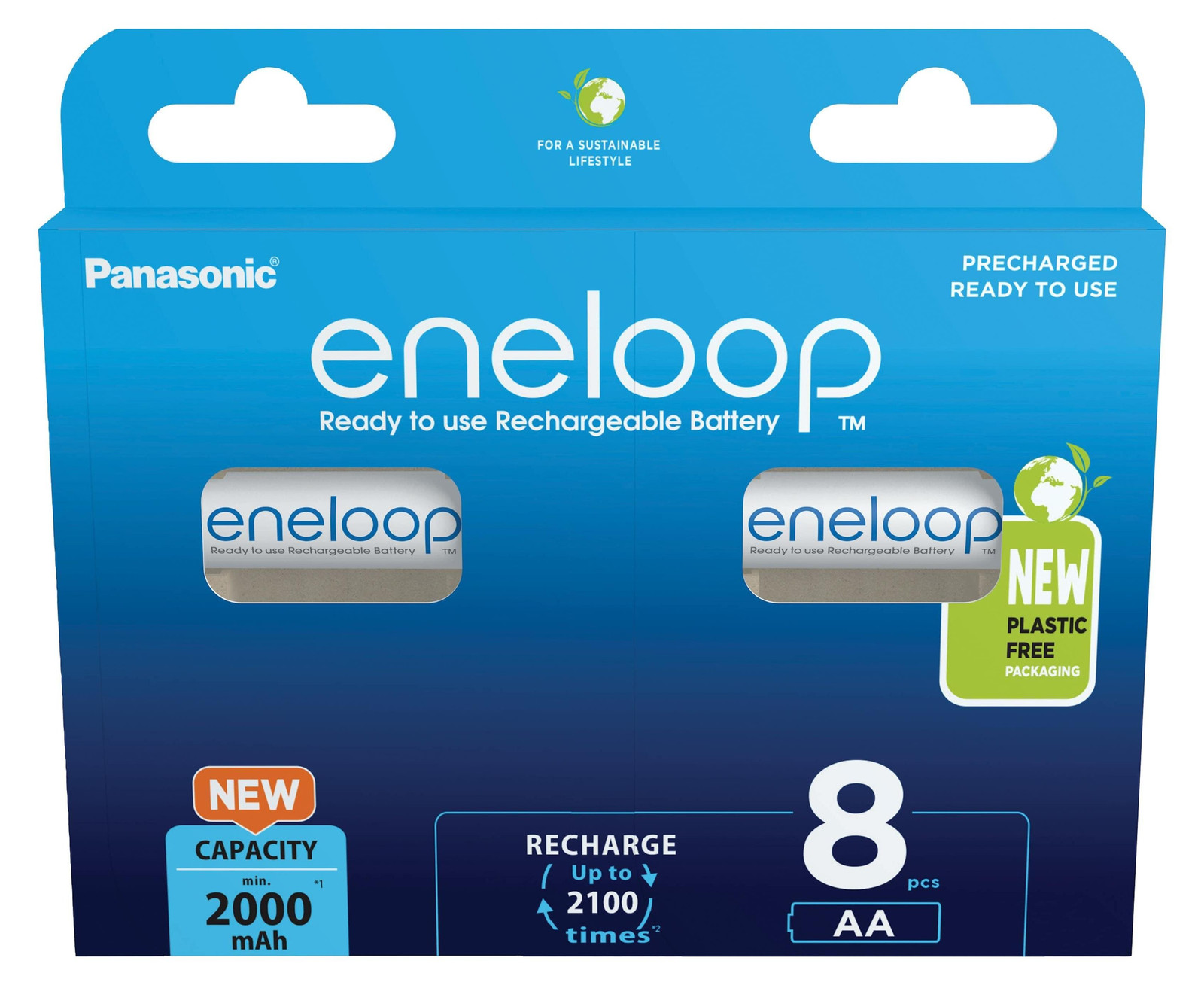 Eneloop Mignon Akku BK-3MCDE/8BE Ni-MH 1,2V 2000mAh Zwart