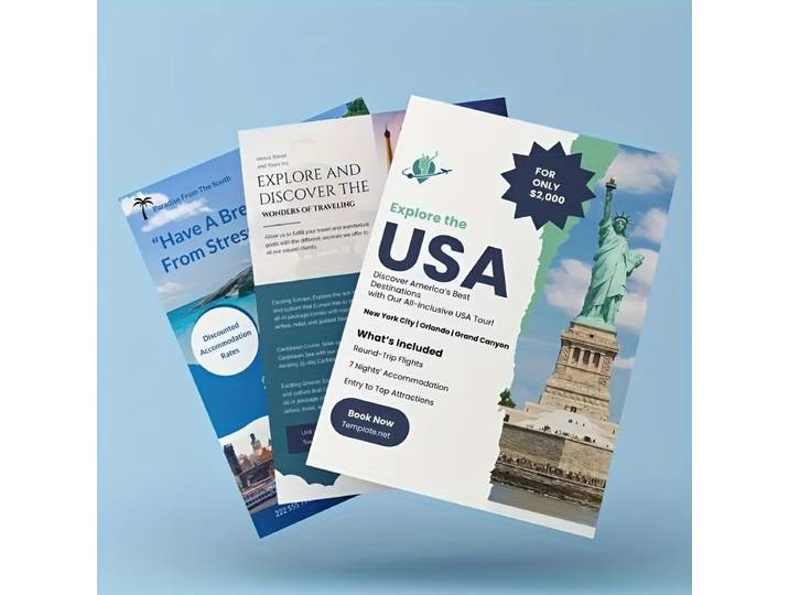 Service d'impression de flyers A5 personnalisés, 500 exemplaires, dépliants publicitaires pour la promotion, affiches publicitaires pour les événements d'entreprise et le marketing