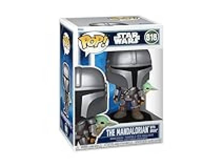 Funko Pop! Star Wars: The Mandalorian and Grogu - The Mandalorian with Grogu - Figurine en Vinyle de Collection - Idée Cadeau - Produit Officiel - Jouets pour Enfants et Adultes