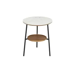 Beistelltisch  Jasper , weiß , Maße (cm): H: 50  Ø: 42