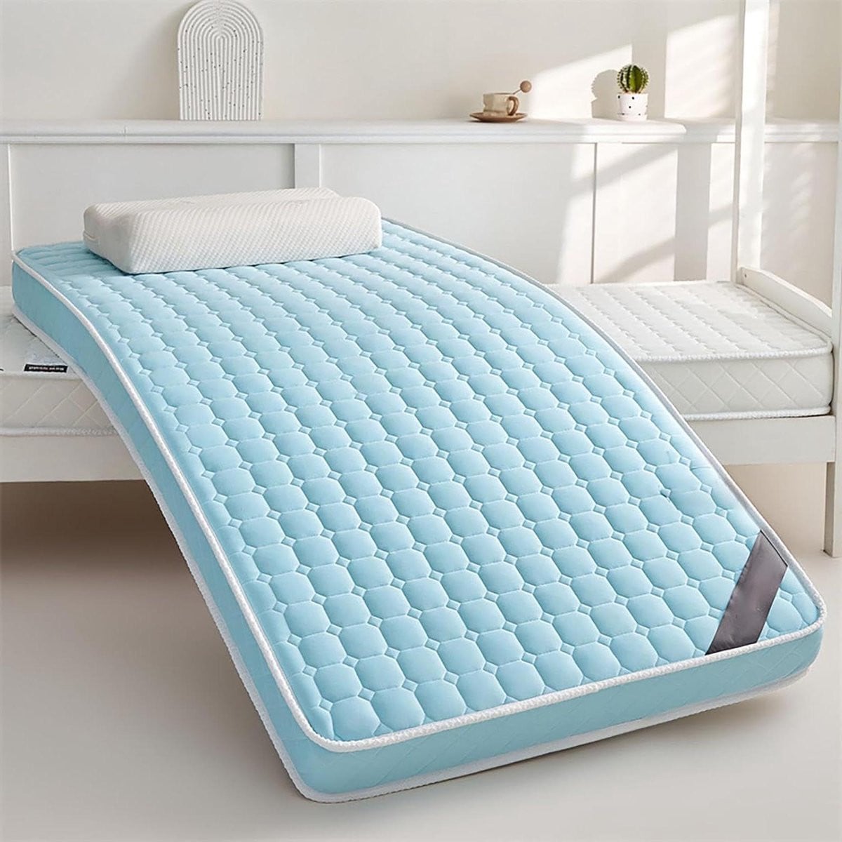 Opvouwbare Japanse Futon matras, ademende Tatami slaapmat voor camping of gasten, oprolbare matras