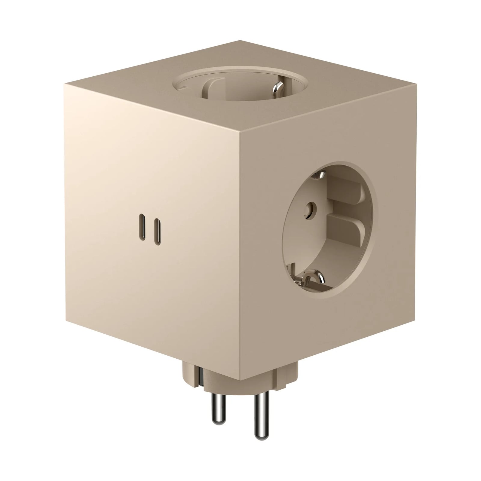 Avolt Square 2-groep stopcontact Beige