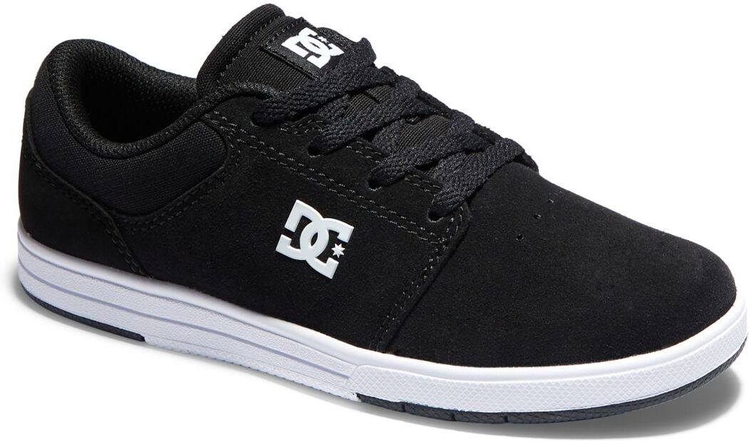 Sneaker DC SHOES "Crisis 2", Jungen, Gr. 13,5(31), schwarz-weiss (schwarz, weiß), Obermaterial: Leder (Kuh) / Futter: Textil / Aussensohle: Gummi., Schuhe Sneaker schwarz, weiß 13,5(31)