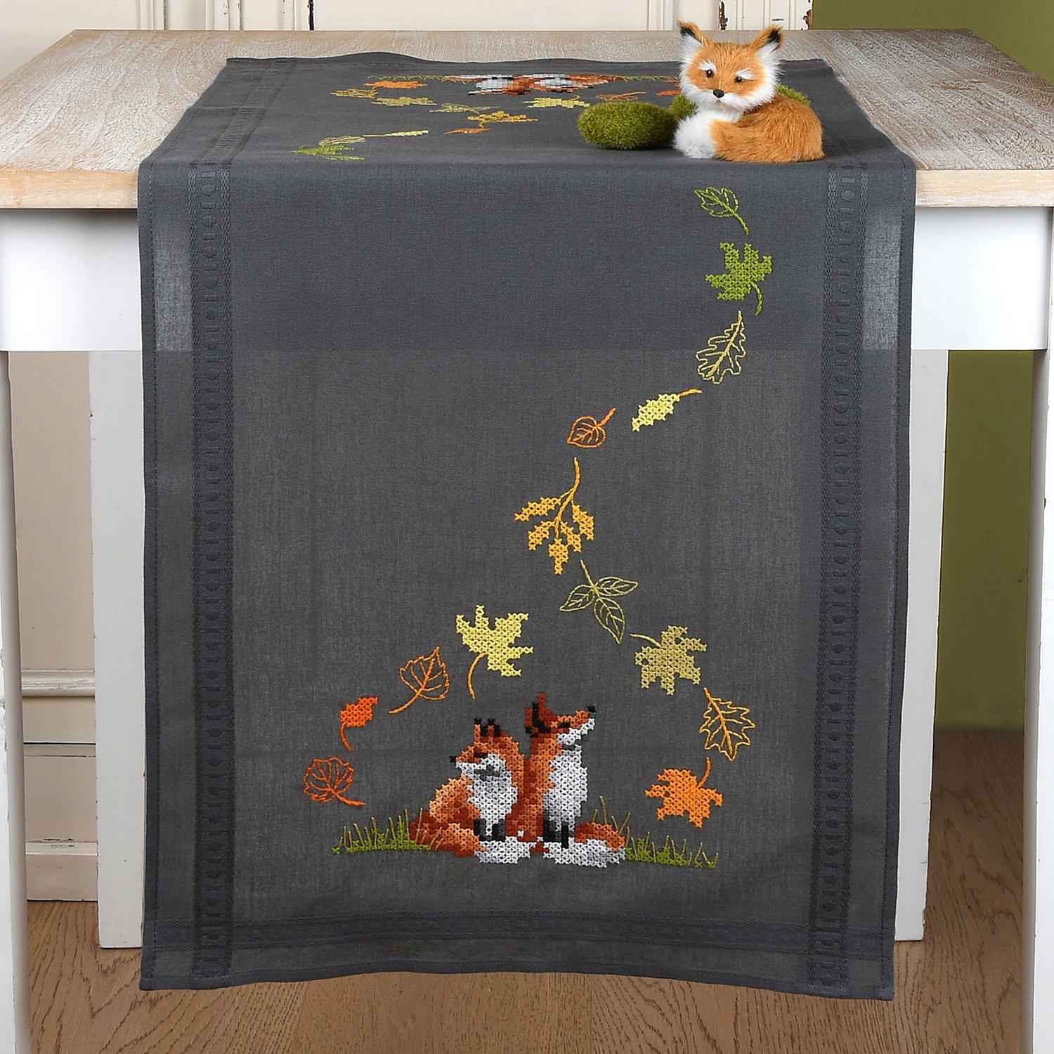 Stickläufer "Fuchs Herbst"