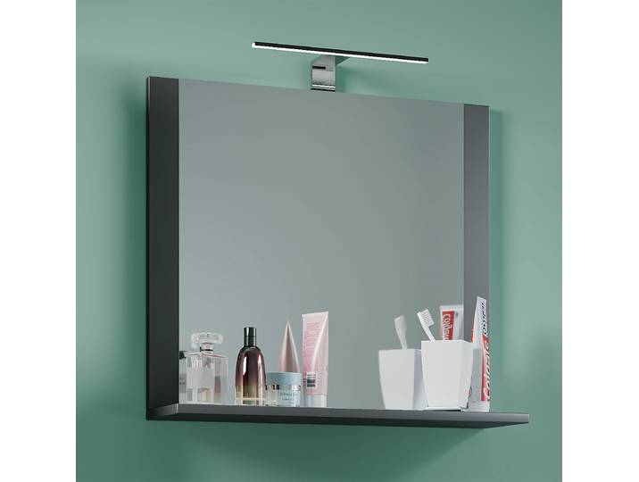 Spiegel Lendas 60cm Grau/Anthrazit Spanplatte, beschichtet 60cm