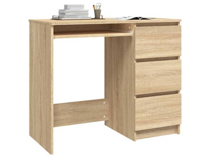 Bureau Informatique - CLOUD - Chêne sonoma - 90x45x76 cm - Bois d'ingénierie LL32866