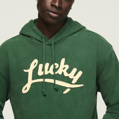 Lucky Brand Vintage Hoodie - Men's Clothing Outerwear Sweatshirts Crewneck Hoodies in Greener Pastures, Size S