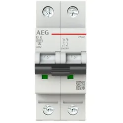 AEG EN62B06 Leitungsschutzschalter AEG ElfaPlus 6 kA, B-Charakteristik, 6 A, 2P 2CDS252088R0065