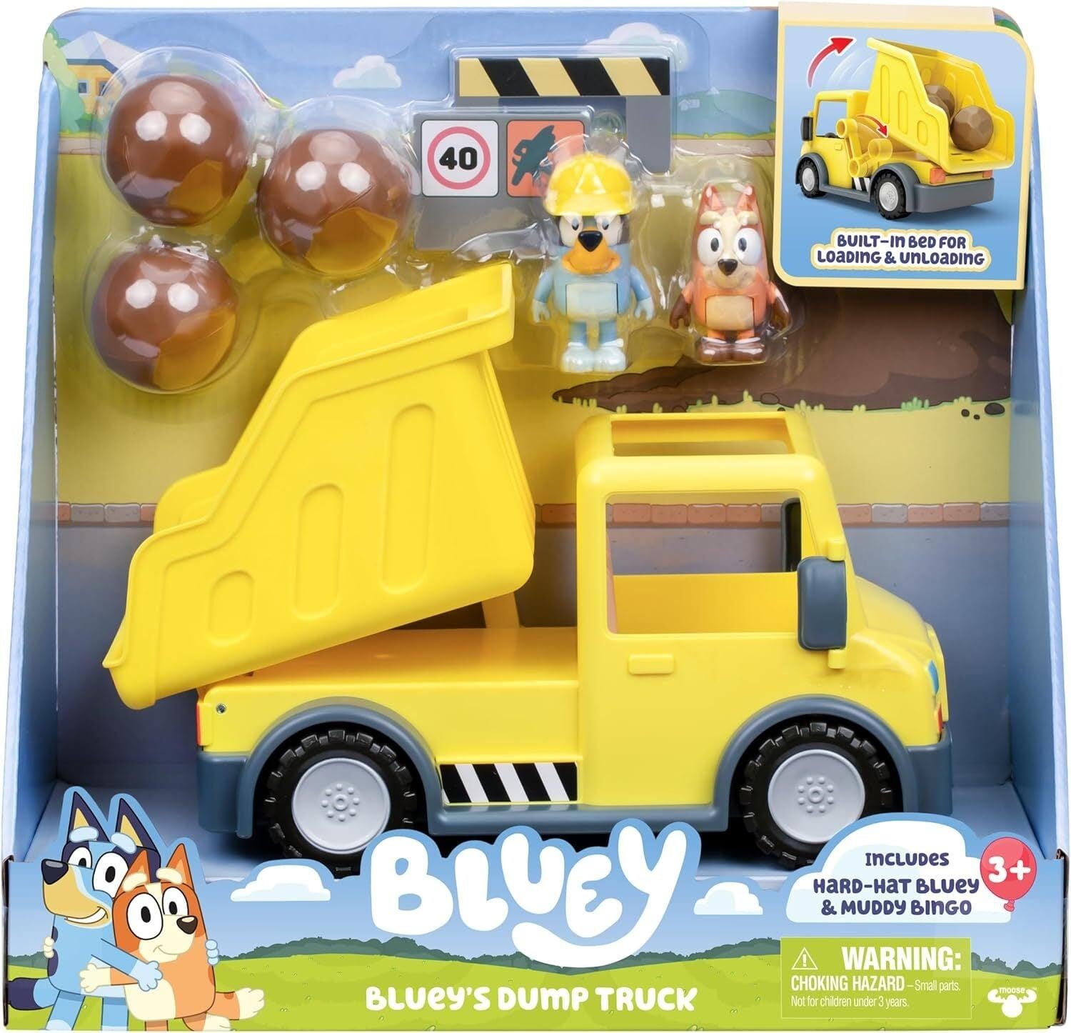 Moose Toys Bluey Kiepwagen voor kinderen vanaf 3 jaar, Geel
