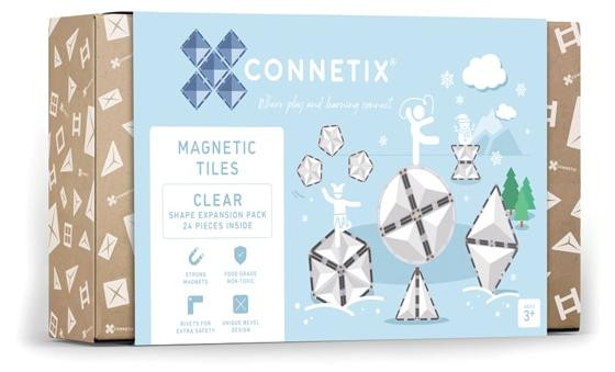 Connetix Clear Vormen Uitbreidingsset, 24 stuks