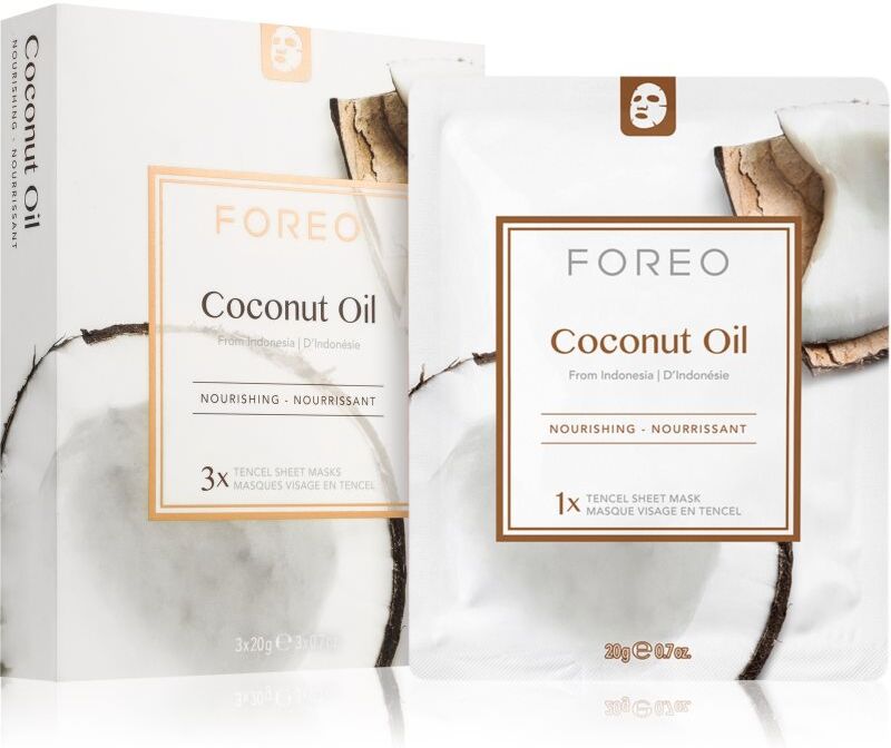 FOREO Farm to Face Sheet Mask Coconut Oil nourishing sheet mask 3x20 ml
