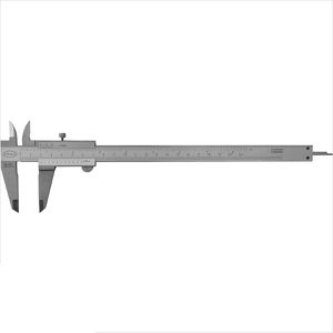 STEINLE Messschieber 11020200, 1102, analog, Schieblehre aus Metall, mit Gewindetabelle, 200mm