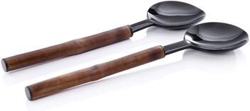 Zodax Selvo Bamboo and Horn Server Set