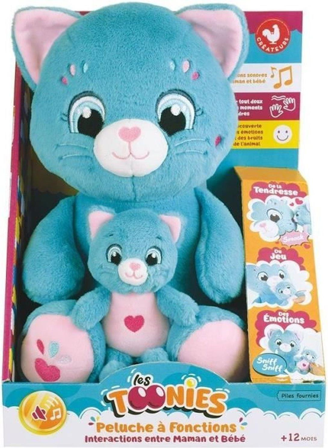 Jemini Toonies Interactieve Moederkat met Baby Knuffel - 26 cm - 6 functies