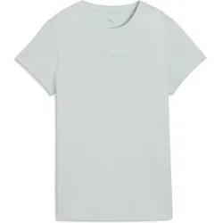 PUMA Damen Shirt ESS SCRIPT Tee, Größe S in Grau Grau