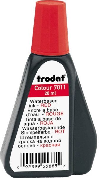 Trodat 7011 Gummistempelfarve   28 Ml   Rød