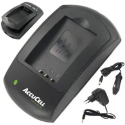 AccuCell Ladegerät passend für Canon NB-6L, NB-6LH, IXUS 85 IS (Kamera Akku Ladegerät), Kamera Stromversorgung, Schwarz