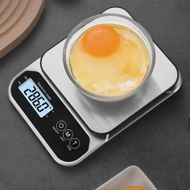 INF Digitale Küchenwaage 5KG/0.5G – Wiederaufladbar & Batteriebetrieben