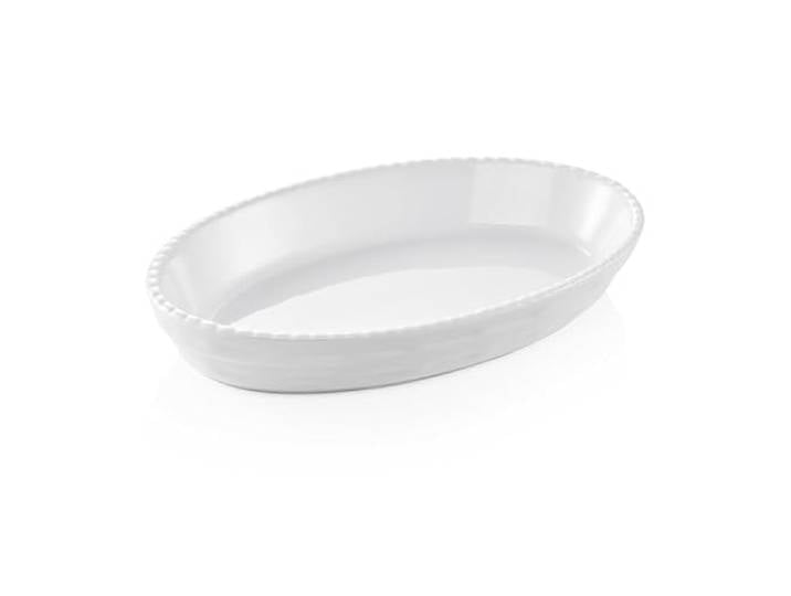 15x Backform oval 24 x 14 x 4,5 cm weiß, Porzellan