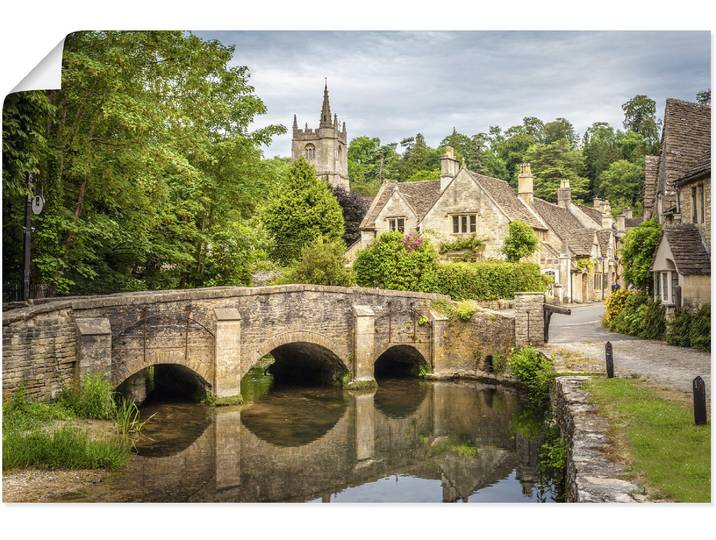 Poster ARTLAND Dorf Castle Combe, Wiltshire, England , braun (farbe bild(er): braun), B:60cm H:40cm, Bilder, Poster, ohne Rahmen