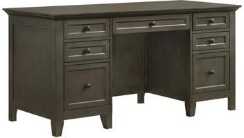 Intercon "San Mateo Home Office 62"" Wide Executive Desk with 7 Drawers"