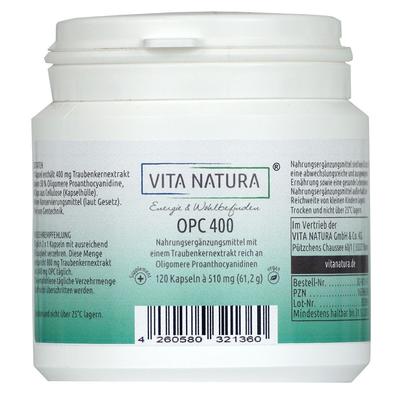 OPC Traubenkernextrakt 400 mg Vegi- Kapseln 120 St