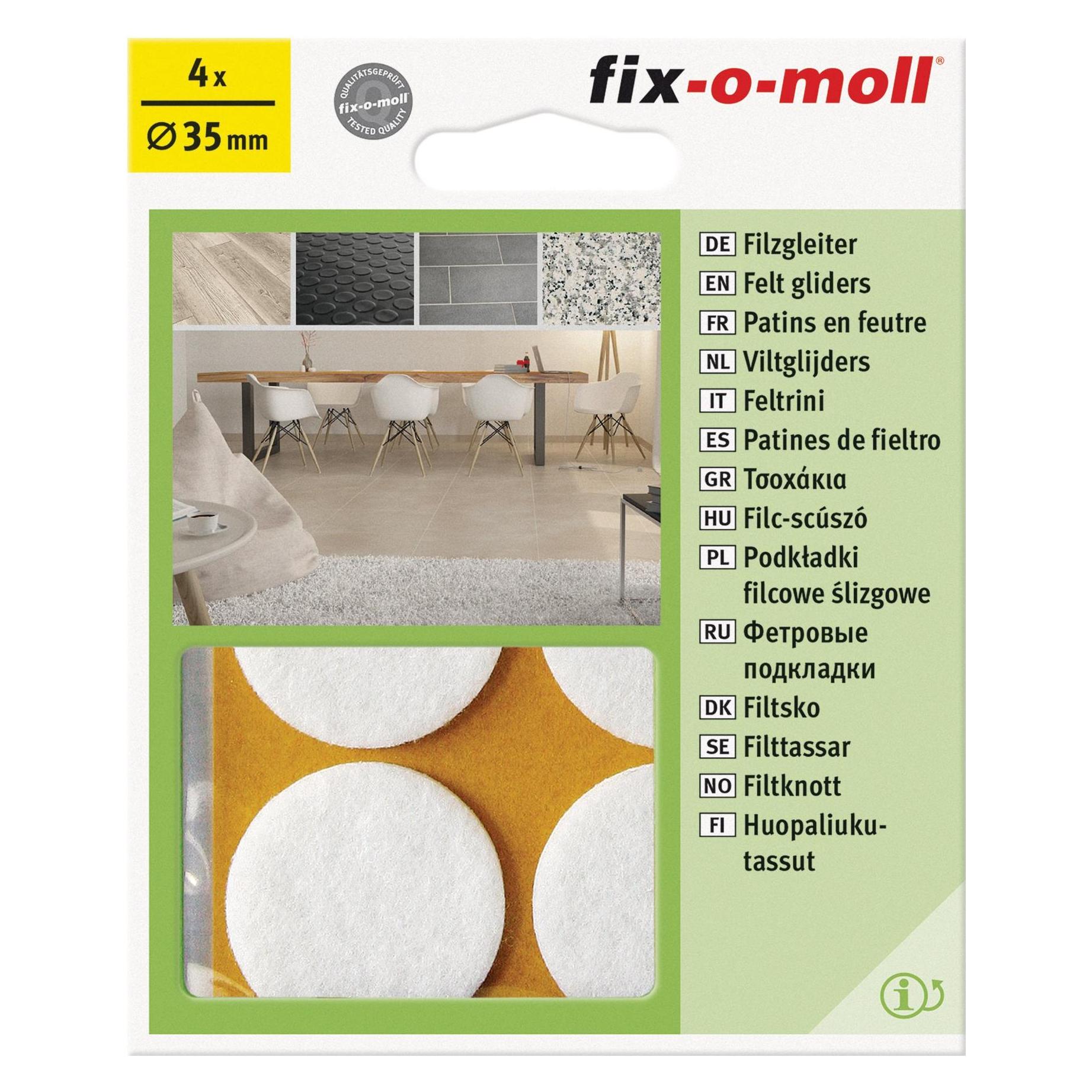 Fix-o-moll Filzgleiter 3 mm / Ø 35 mm 4 x (Filzgleiter) (153136001)