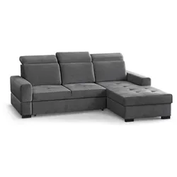 ECKSCHLAFSOFA Alex Mini grau rechts