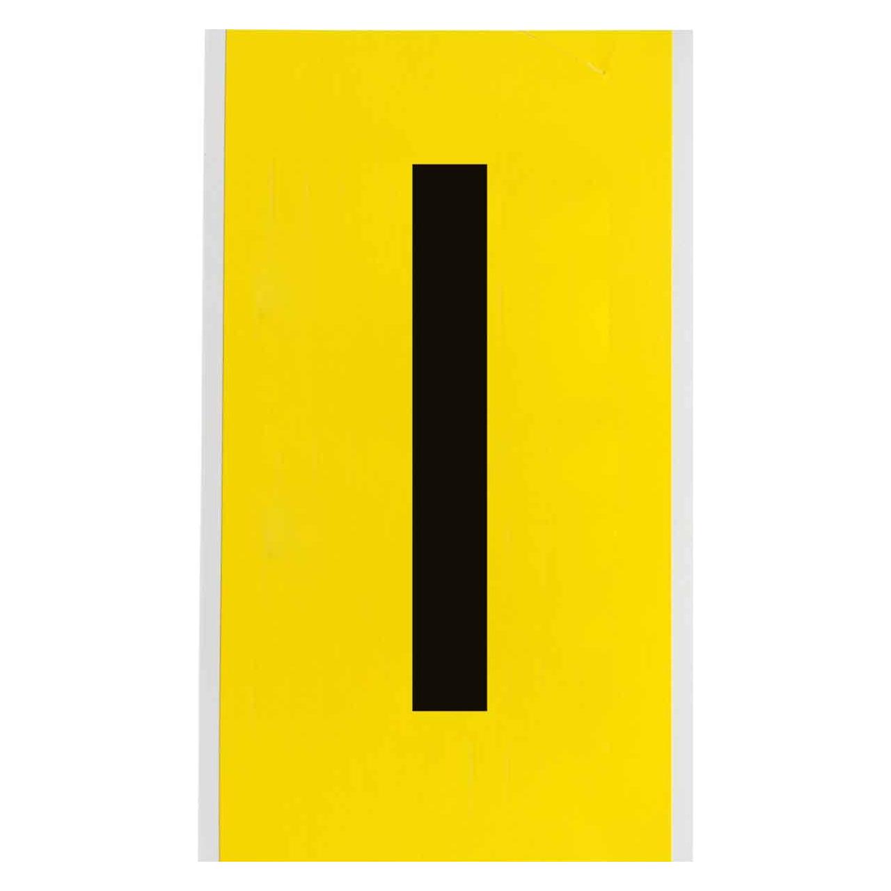 Brady 3470-I, B-499, Nylongewebe, Buchstabe I, Schwarz auf Gelb, 127 x 228mm, Schrifthöhe 152mm(25 (3470-I)