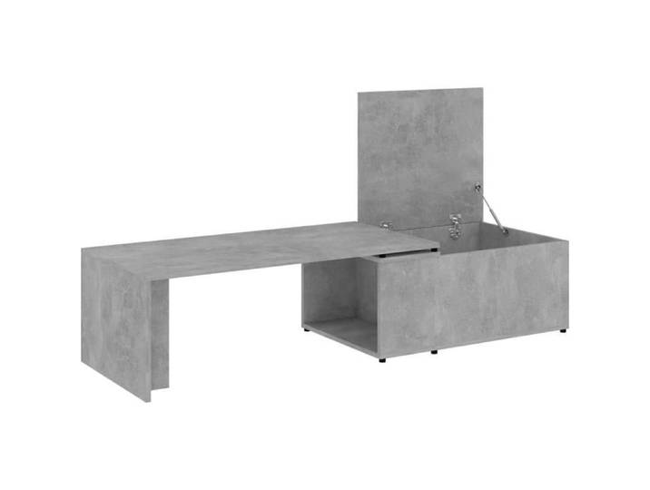 Table Basse Table Basse de Salon Table de Salon avec Etagère Gris béton 150x50x35 cm Aggloméré[831]