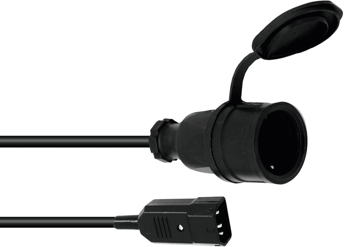 Omnitronic Adapterkabel Kaltgeräte/schutzkontakt 1m