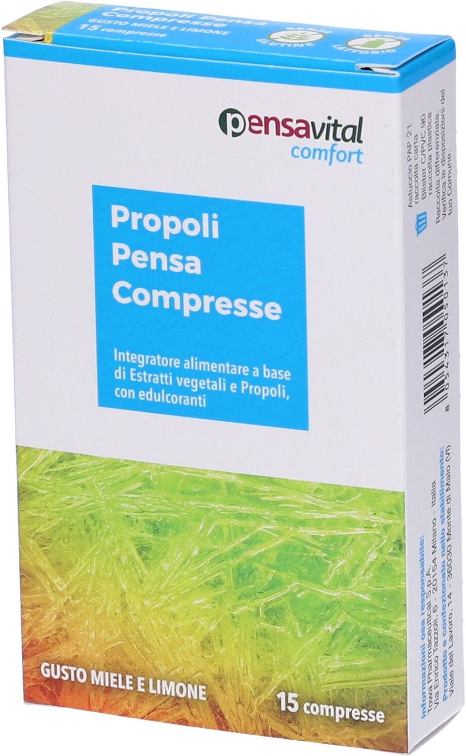 TOWA PHARMACEUTICAL SpA Propoli Pensa 15 Compresse Miele Limone - Integratore Alimentare