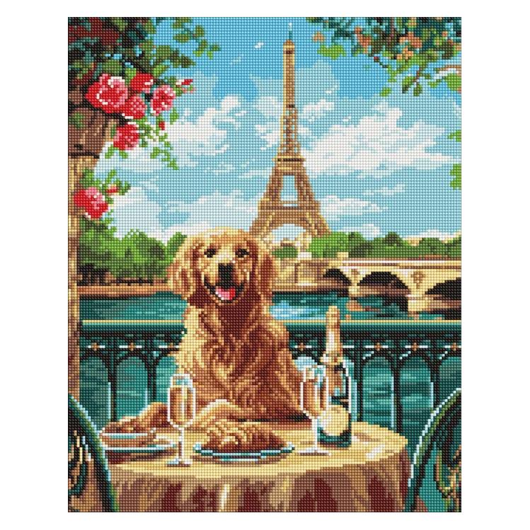 Ideyka Diamantmosaik - Retriever in Paris (AMO8211)