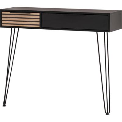 Konsole WELLTIME "Hank, Konsolentisch, Made in Germany, B: 100 cm", schwarz (schwarzmatt, akustik), B:103,7cm H:87,8cm T:32cm, Sideboards, Solide Verarbeitung - Dieses Produkt ist in Deutschland gefertigt